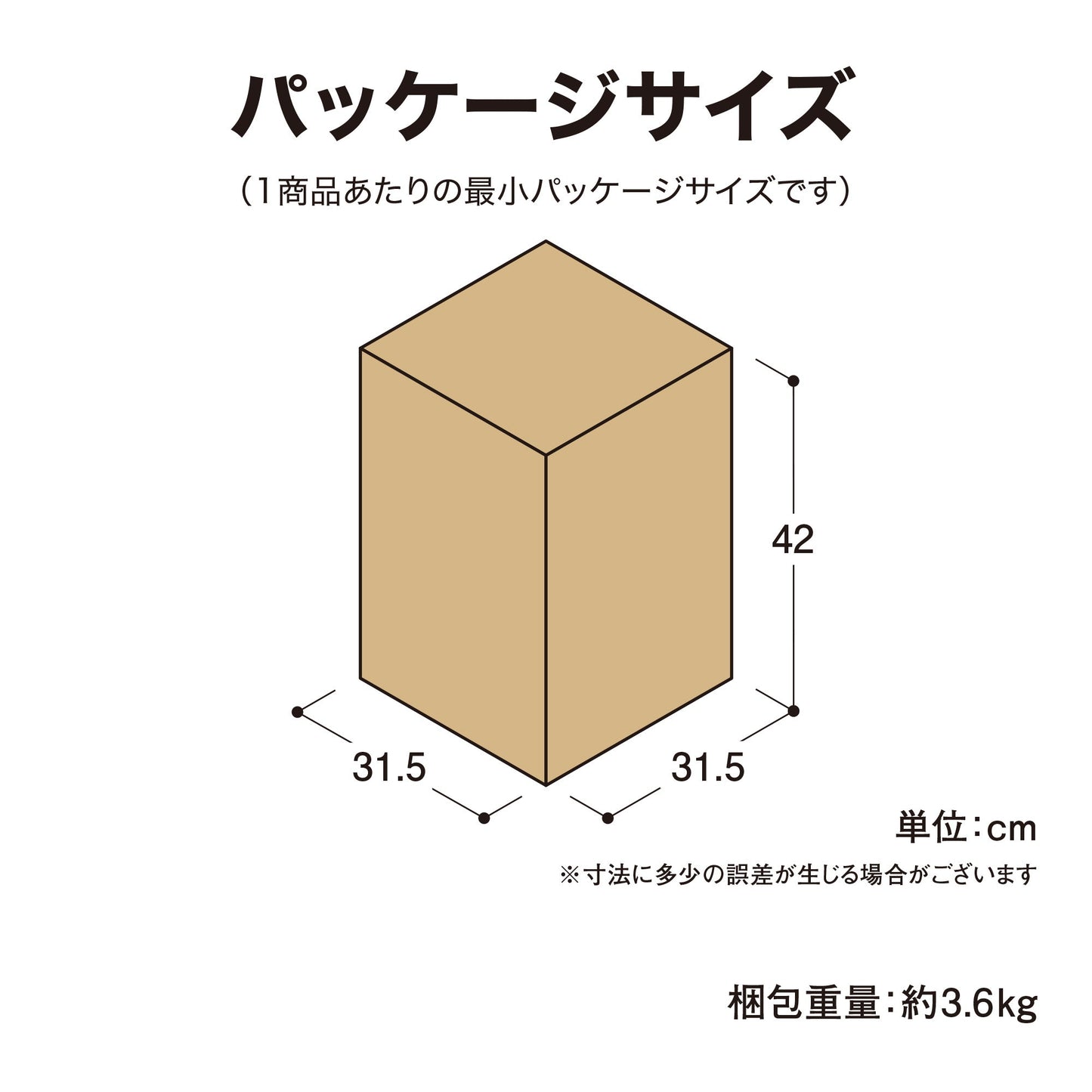 ベースアップ 敷くだけ人工芝 9枚組_パッケージサイズ