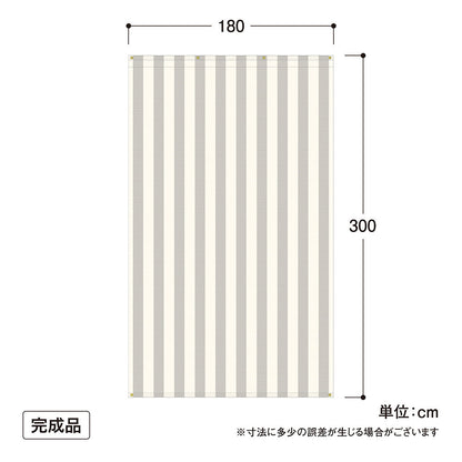 クールシェード プライム 1.8×3m_グレーストライプ_寸法