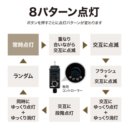 ブローライト はしごサンタ S 3P_8パターン点灯